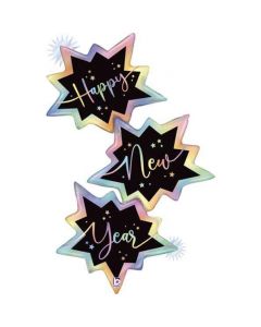 32" Opal New Year Trio Rainbow Holographic Grabo