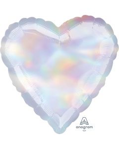 18" Iridescent Heart Foil Balloon Unpackaged Anagram