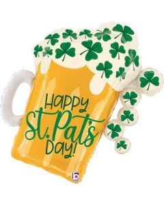 27" St.Pat's Day Beer Shape Foil Grabo
