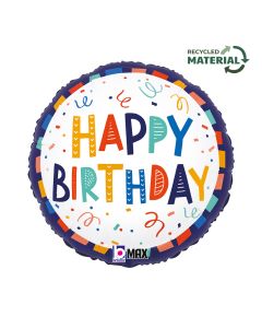 18" Birthday Festive Round Foil Grabo