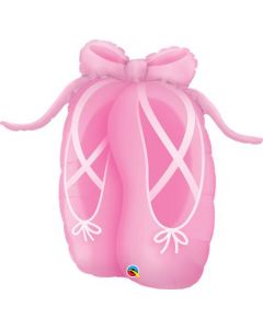35" Ballerina Slippers Pink Shape Foil Print Qualatex