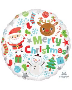 18" Merry Christmas Icons Foil Anagram