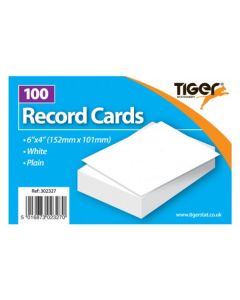 Record Cards Plain 6x4 100sh