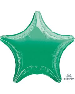 19" Metallic Green Star Foil Balloon