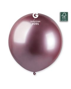 3 Latex Balloons 100% Fsc Shiny Pink #091 306965