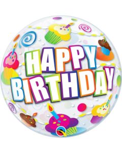 22" Multi Coloured Birthday Bubble Qualatex