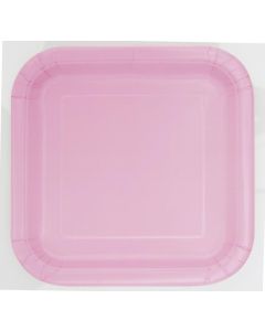 9" SQUARE PLATES LOVELY PINK 30881EU