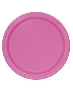 Hot Pink 9" Plates 16pk Unique