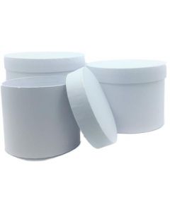 White Hat Boxes Set Of 3