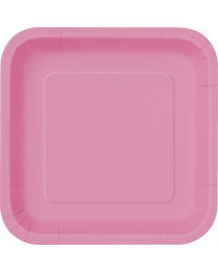 9" SQUARE PLATES HOT PINK 31437EU