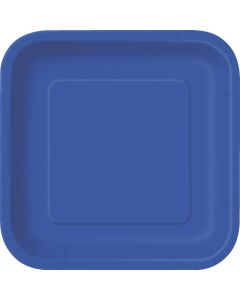 9" SQUARE PLATES ROYAL BLUE 31484EU
