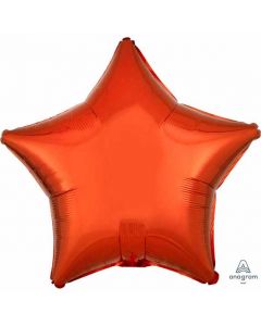 19" Metallic Orange Star Foil Balloon Unpackaged Anagram