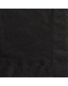 Midnight Black Napkins 20pk Unique