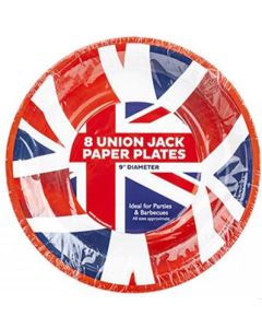 9" 8 Union Jack Paper Plates