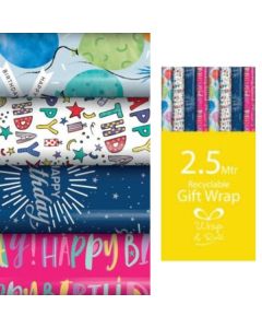 2.5M Hbday 1 Giftwrap X 49