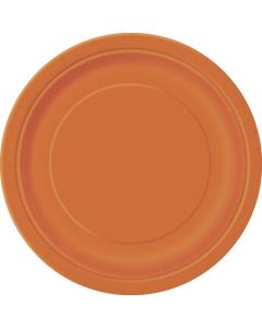 Pumpkin Orange 9" Plates 16pk Unique