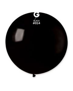 31" Black Latex Balloons Single Pk1 #014 Gemar