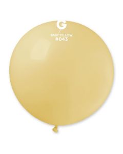 31" Baby Yellow Latex Balloons Single Pk1 #043 Gemar