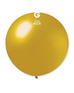 31" Metallic Gold Latex Balloons Single Pk1 #039 Gemar