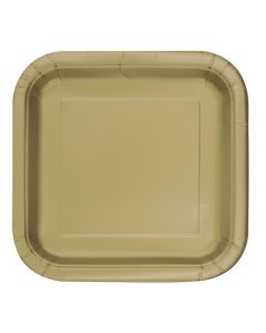 9" SQUARE PLATES GOLD 33243EU