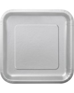 9" SQUARE PLATES SILVER 33443EU