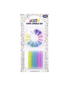 CAKE CANDLE SET PASTEL - 33697-PSC