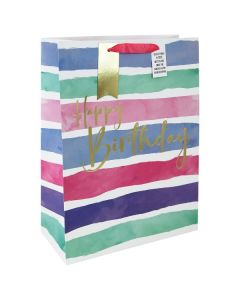 Extra Large Female Stripes Gift Bags Pk6 Eurowrap