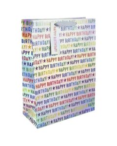 Extra Large Metallic Birthday Gift Bags Pk6 Eurowrap