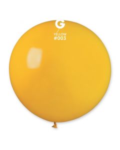 31"  Yellow Latex Balloon Pk1 Gemar #003 Gemar