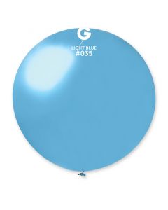 31" Metallic Light Blue Latex Balloons Single Pk1 Gemar