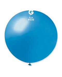 31" Metallic Blue Latex Balloons Single Pk1 Gemar