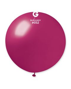 31" Metallic Burgundy Latex Balloons Single Pk1 Gemar