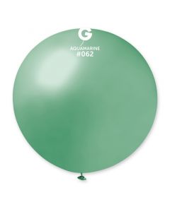 31" Metallic Aquamarine Latex Balloons Single Pk1 Gemar