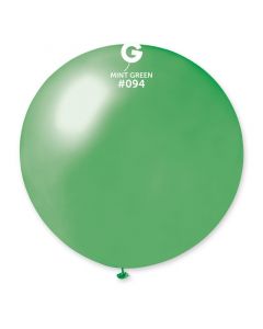 31" Metallic Mint Green Latex Balloons Single Pk1 Gemar