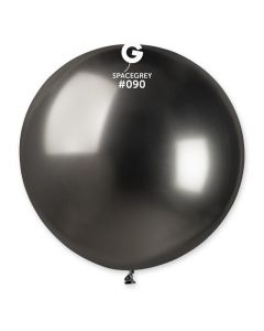 31" Shiny Space Grey Latex Balloon Pk1 Gemar #090 Gemar
