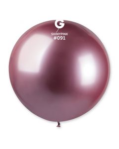 31" Shiny Pink Latex Balloon Pk1 Gemar #091 Gemar