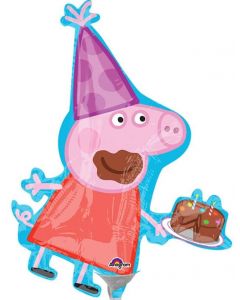 14" Peppa Pig Cake Minishape Air-Fill Foil Balloon Unpackaged Anagram