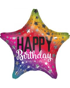 SD-S RAINBOW STAR BIRTHDAY FOIL BALLOON - 3522801/1