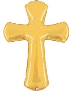 39" Gold Cross Shape Foil Grabo