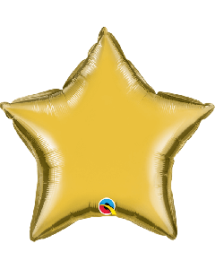 9" Metallic Gold Star Air-Fill Foil Balloon Unpackaged Qualatex