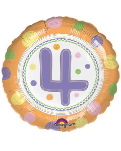 18" Age 4 Spot Round Foil Anagarm