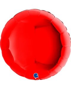 36" Red Round Foil Grabo