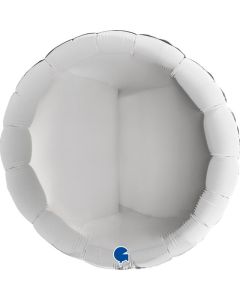 FOIL BALLOON ROUND 36INC SILVER  