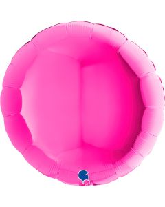 Foil Balloon Round 36Inc Magenta Grabo