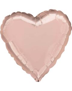 18" Rose Gold Heart Foil Balloon Unpackaged Anagram