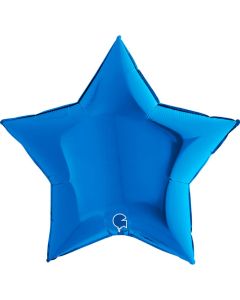 36" Blue Star Foil Balloon Grabo