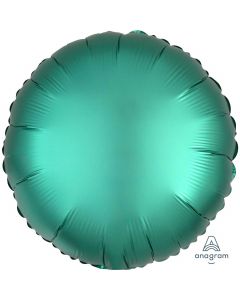 18" Jade Satin Luxe Round Foil Balloon Unpackaged Anagram