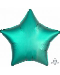 19" Jade Satin Luxe Star Foil Balloon Unpackaged Anagram