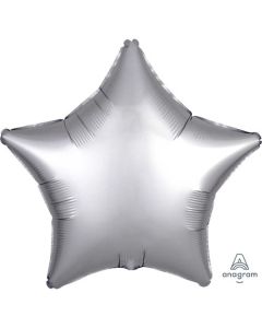 SD-S SATIN PLATINUM STAR FOIL BALLOON 3680701