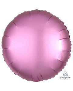 18" Flamingo Satin Luxe Round Foil Balloon Unpackaged Anagram